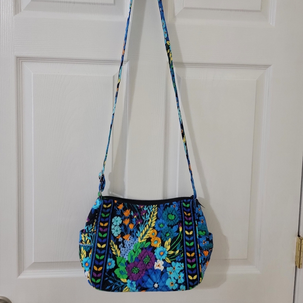 Vera Bradley Blue Floral Patterned Shoulder Bag